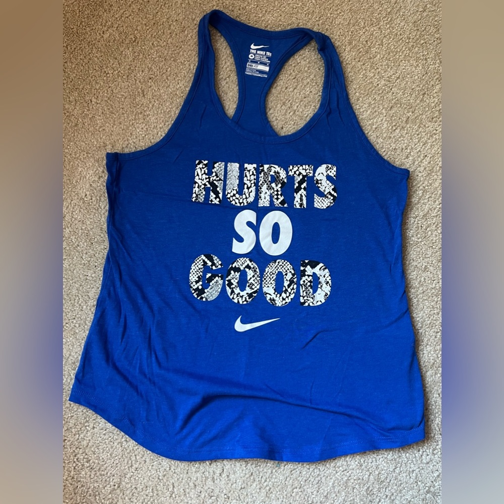Nike Women’s Dri-Fit Racerback Tank Top Blue Medium